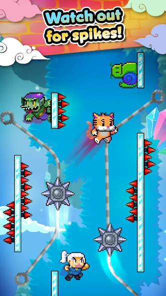 Скачать Wall Kickers на Android — Безлимитные деньги и прыжки выше — скриншот 4