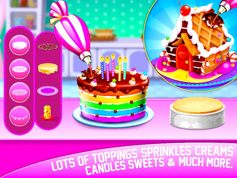 Скачать Cake Maker Sweet Bakery Games на Android — Безлимитные монеты и всё открыто — скриншот 1