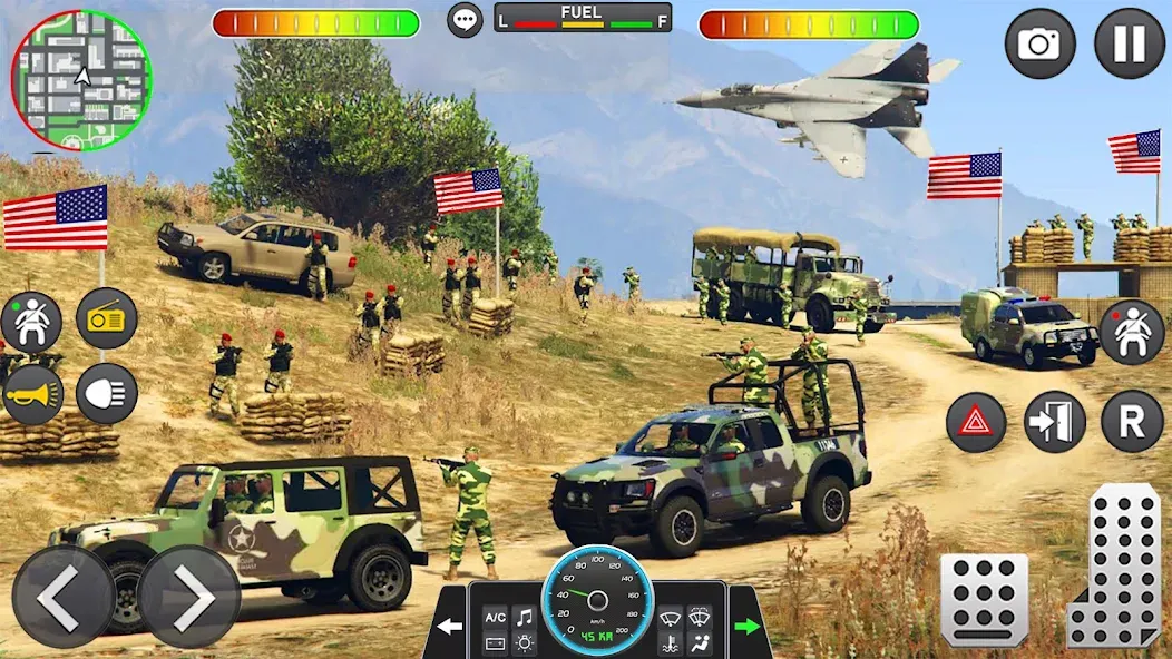 Взломанная Army Vehicle Cargo Transport на Андроид — Безлимитные деньги и топливо — скриншот 2