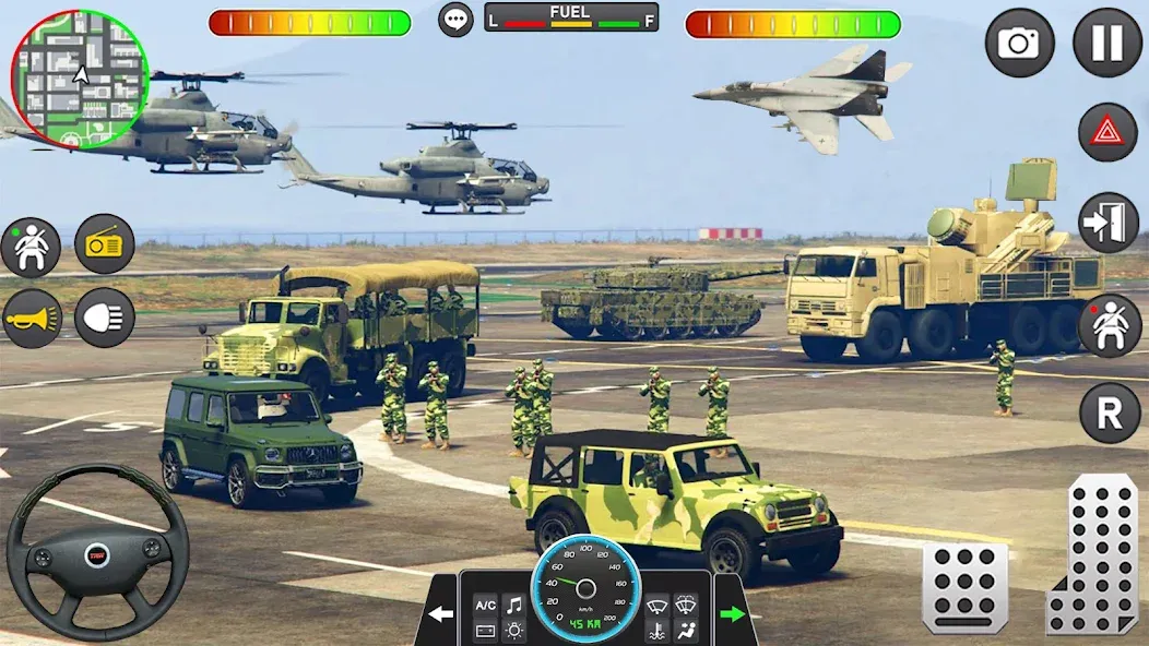 Взломанная Army Vehicle Cargo Transport на Андроид — Безлимитные деньги и топливо — скриншот 4