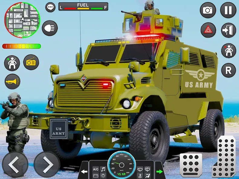 Взломанная Army Vehicle Cargo Transport на Андроид — Безлимитные деньги и топливо — скриншот 5