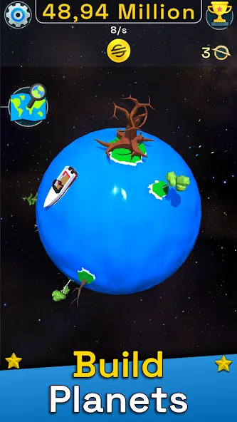 Взлом Planet Evolution: Idle Clicker — Безлимитные ресурсы и ускоренное развитие — скриншот 1