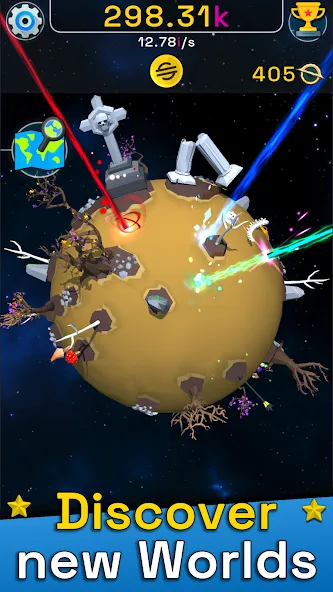 Взлом Planet Evolution: Idle Clicker — Безлимитные ресурсы и ускоренное развитие — скриншот 2