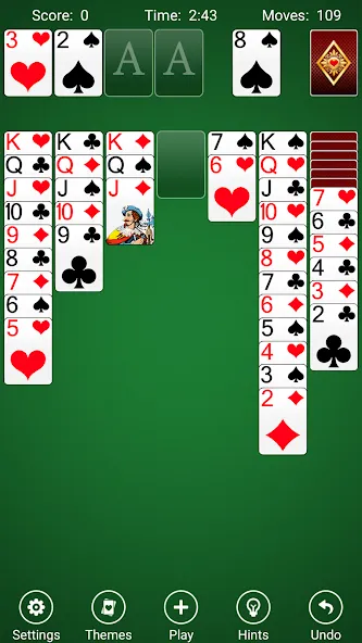 Скачать Solitaire — Последняя версия (Без рекламы и все карты открыты) — скриншот 1