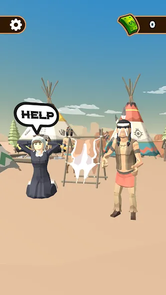 Взлом Western Cowboy: Shooting Game — Безлимитные деньги и патроны — скриншот 4