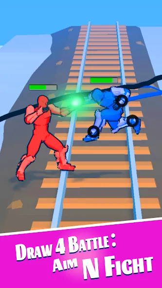 Draw 4 Battle: Aim N Fight Mod APK Безлимитные деньги и патроны — Скачать на Андроид — скриншот 4
