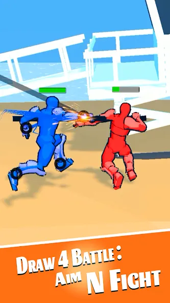 Draw 4 Battle: Aim N Fight Mod APK Безлимитные деньги и патроны — Скачать на Андроид — скриншот 5