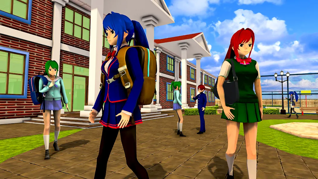 Взломанная Anime High School Girl Life 24 на Андроид — Безлимитные деньги и энергия — скриншот 3