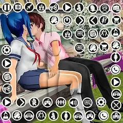 Взломанная Anime High School Girl Life 24 на Андроид — Безлимитные деньги и энергия