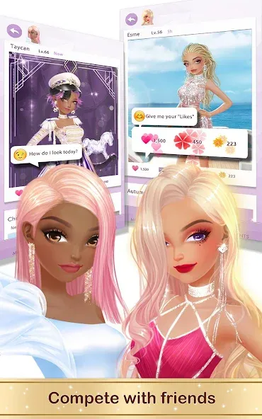 Fashion Fantasy: Glam Stylist на Андроид — Мод Безлимитные деньги и наряды — скриншот 3 Fashion Fantasy: Glam Stylist на Андроид — Мод Безлимитные деньги и наряды — скриншот 3