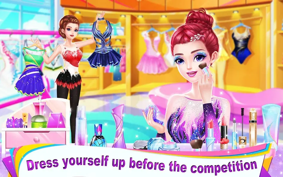 Gymnastics Queen — Взломанная версия (Безлимитные монеты и все костюмы) — скриншот 2