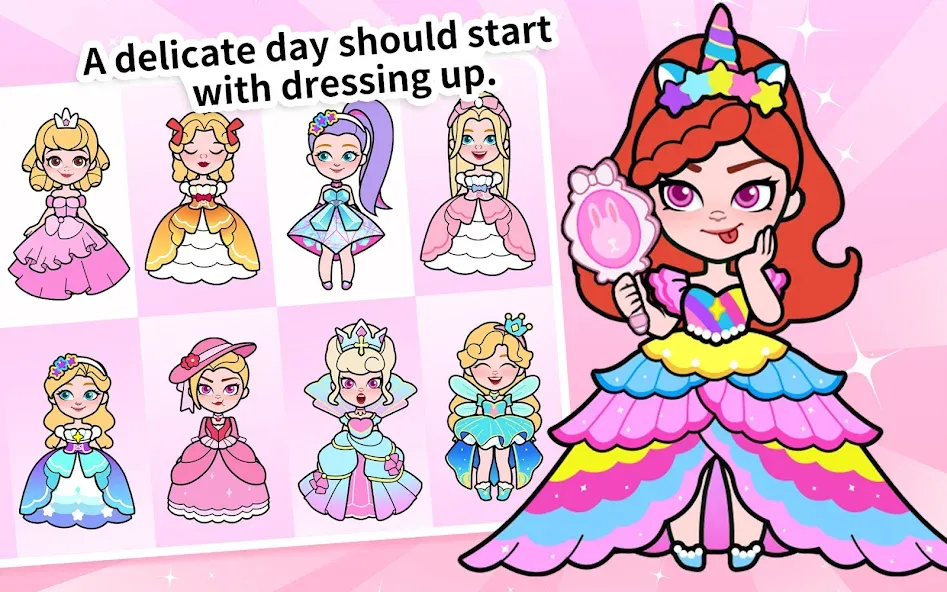 Скачать Paper Princess's Dream Castle на телефон — Безлимитные монеты и все наряды — скриншот 2