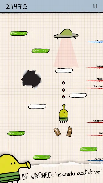 Doodle Jump Mod APK Безлимитные жизни и ускоренный прыжок — Скачать на Андроид — скриншот 1