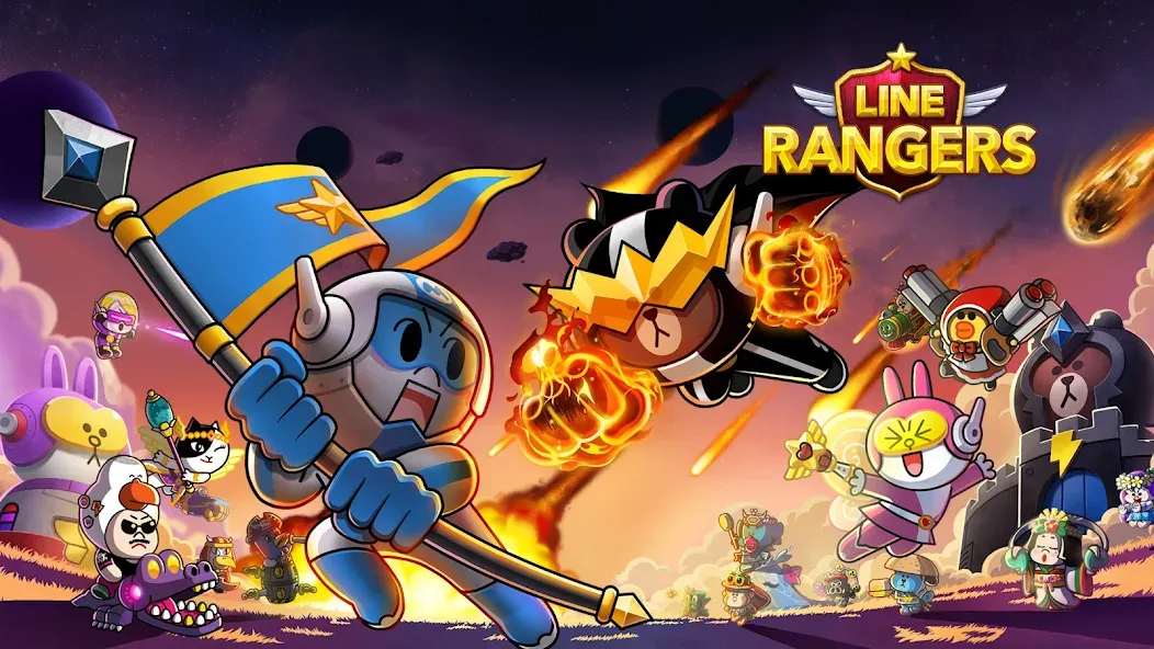 LINE Rangers: Brown-Cony Wars! на Андроид — Мод Безлимитные деньги и алмазы — скриншот 5