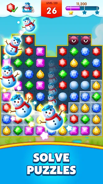 Jewels Legend - Match 3 Puzzle — Мод: Без рекламы и бесконечные жизни — скриншот 2 Jewels Legend - Match 3 Puzzle — Мод: Без рекламы и бесконечные жизни — скриншот 2