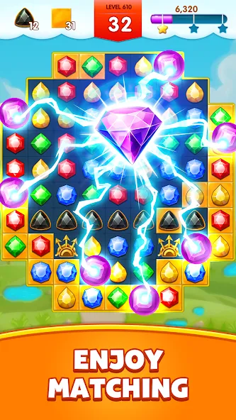 Jewels Legend - Match 3 Puzzle — Мод: Без рекламы и бесконечные жизни — скриншот 3 Jewels Legend - Match 3 Puzzle — Мод: Без рекламы и бесконечные жизни — скриншот 3