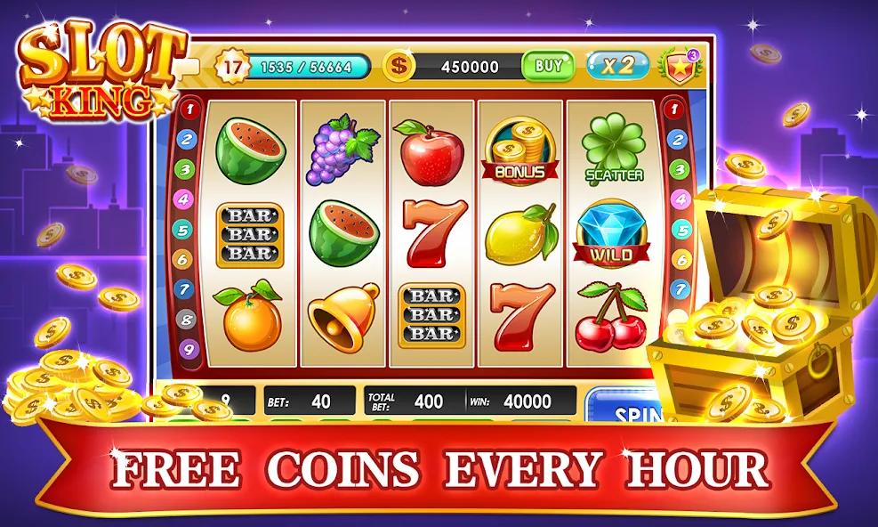 Скачать Slots Machines - Vegas Casino MOD APK — Безлимитные монеты и джекпоты — скриншот 1
