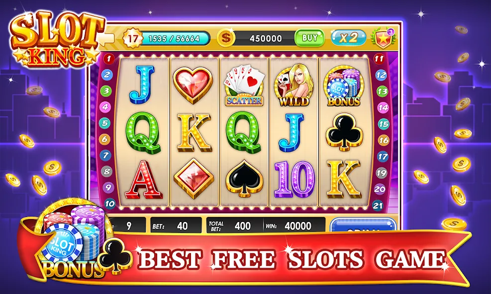 Скачать Slots Machines - Vegas Casino MOD APK — Безлимитные монеты и джекпоты — скриншот 3