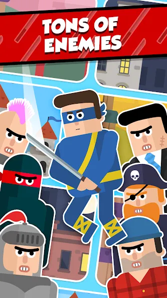Скачать Mr Ninja - Slicey Puzzles — Модификация Безлимитные подсказки и открыты все уровни — скриншот 3
