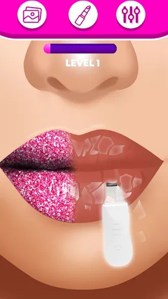 Скачать взломанную Lip Art Makeup Beauty Game — Безлимитные деньги и все скины — скриншот 5 Скачать взломанную Lip Art Makeup Beauty Game — Безлимитные деньги и все скины — скриншот 5