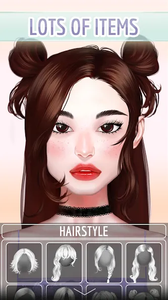 Avatar Character: Girl Creator — Взломанная версия (Безлимитные наряды и аксессуары) — скриншот 3
