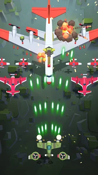 Burning Sky: Aircraft Combat на Андроид — Безлимитные ресурсы и мощное оружие — скриншот 2