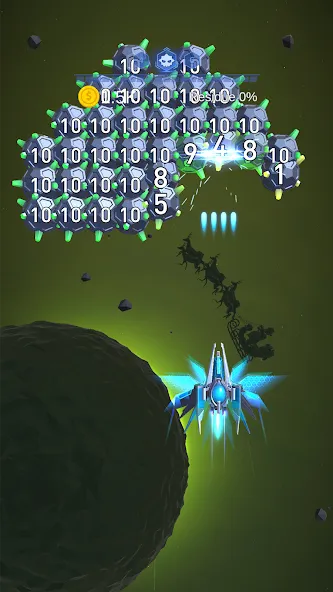 Dust Settle 3D - Galaxy Attack — Мод: Безлимитные деньги и оружие — скриншот 2