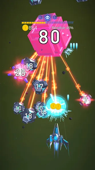 Dust Settle 3D - Galaxy Attack — Мод: Безлимитные деньги и оружие — скриншот 3