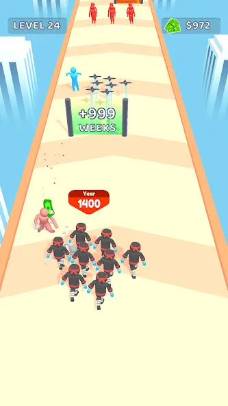 Crowd Evolution! MOD APK на Android — Безлимитные деньги и усиленная толпа — скриншот 2 Crowd Evolution! MOD APK на Android — Безлимитные деньги и усиленная толпа — скриншот 2