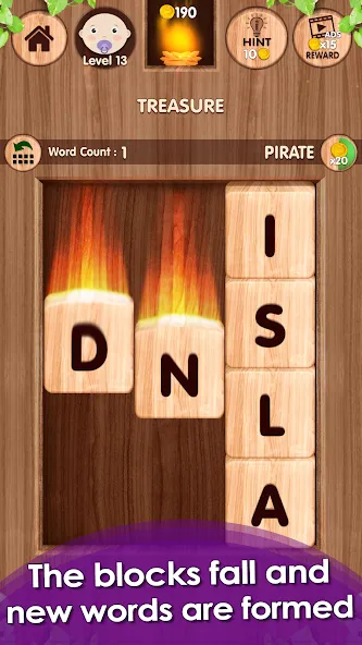 Скачать Falling Word Games - Addictive на Android — Открыты все уровни и подсказки — скриншот 2