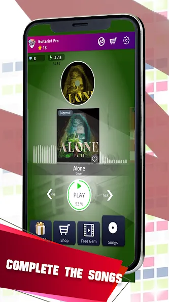 Скачать Guitarist 2: Guitar Music Game на Android — Идеальный ритм и все песни — скриншот 4