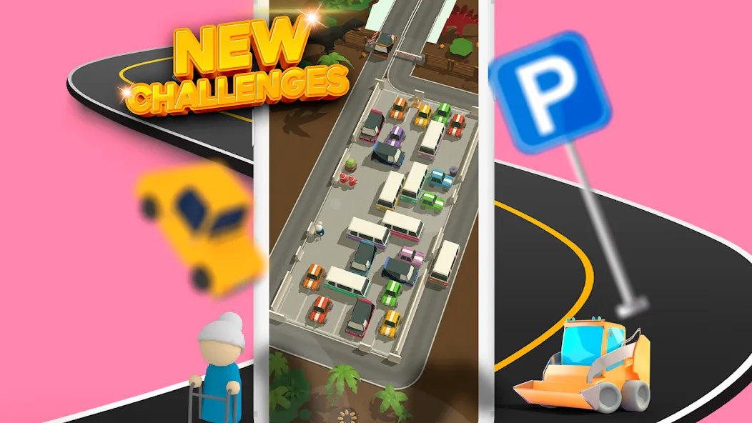 Скачать Parking Jam 3D (Мод: Без рекламы и все машины открыты) на Андроид — скриншот 4 Скачать Parking Jam 3D (Мод: Без рекламы и все машины открыты) на Андроид — скриншот 4