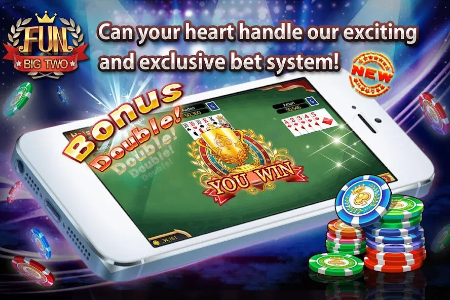 Скачать Fun Big 2 Taiwan: Card Craze на телефон — Безлимитные монеты и бонусы — скриншот 4