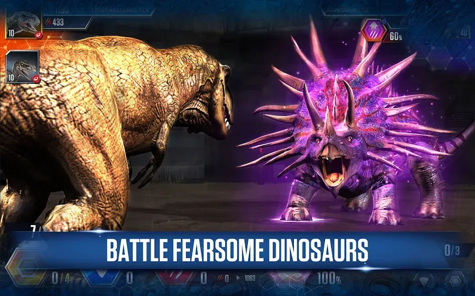 Jurassic World™: The Game Mod APK Безлимитные деньги и динозавры — Скачать на Андроид — скриншот 1