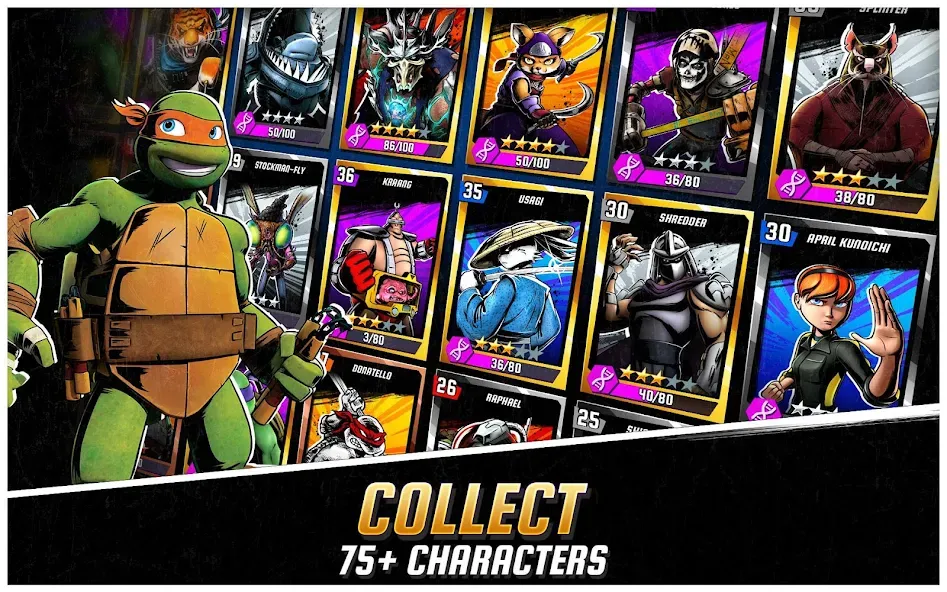 Ninja Turtles: Legends на Андроид — Мод Безлимитные деньги и усиленные герои — скриншот 4
