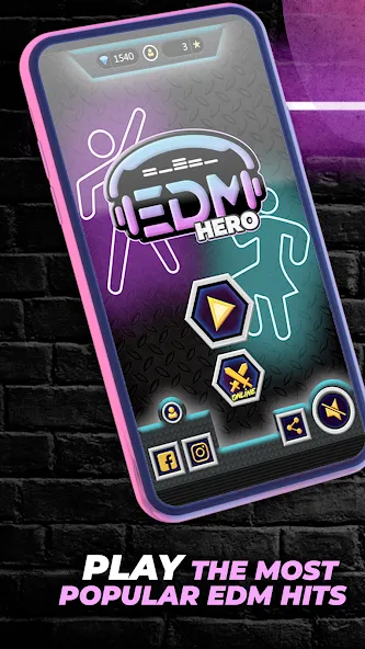 Взломанная Guitar Hero Game: EDM Music на Андроид — Безлимитные деньги и все песни открыты — скриншот 1 Взломанная Guitar Hero Game: EDM Music на Андроид — Безлимитные деньги и все песни открыты — скриншот 1