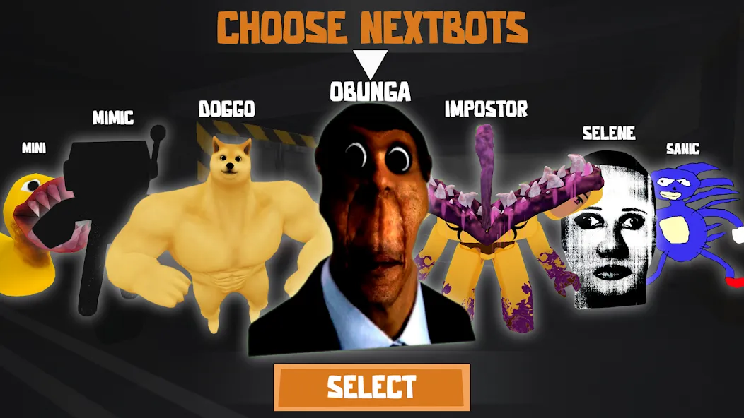 Скачать Nextbots: Obunga Chase Rooms с модом — Безлимитные жизни и открыты все комнаты — скриншот 1 Скачать Nextbots: Obunga Chase Rooms с модом — Безлимитные жизни и открыты все комнаты — скриншот 1