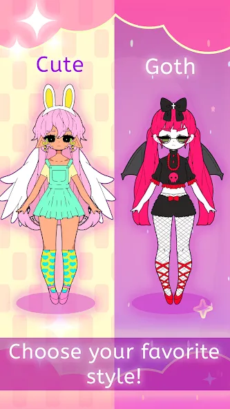 Взломанная Moon's Closet dress up game на Андроид — Открыты все наряды и аксессуары — скриншот 3