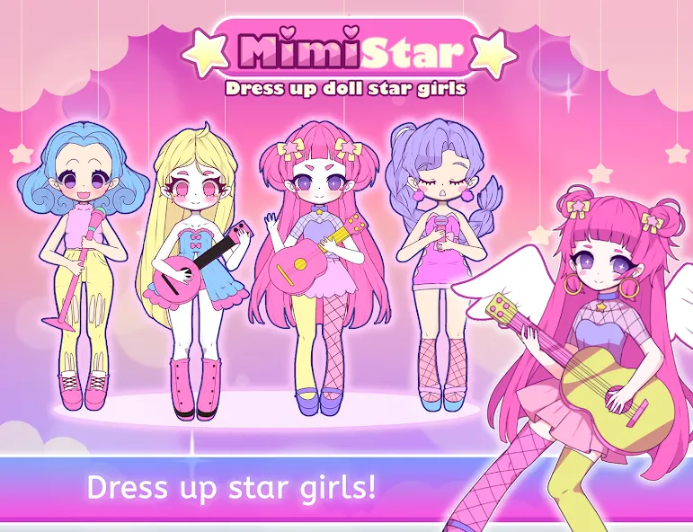 Взлом Mimistar dress up chibi doll — Безлимитные монеты и все наряды — скриншот 1