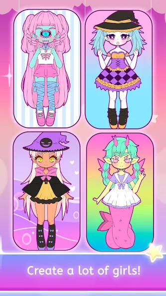 Взлом Mimistar dress up chibi doll — Безлимитные монеты и все наряды — скриншот 4