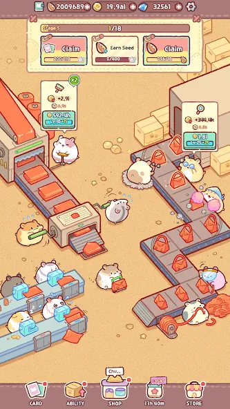 Hamster Bag Factory : Tycoon Mod APK Безлимитные деньги и ускоренное производство — Скачать на Андроид — скриншот 5
