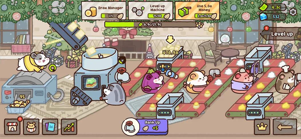 Hamster Cookie Factory на Андроид — Мод Безлимитные монеты и ускоренное производство — скриншот 5