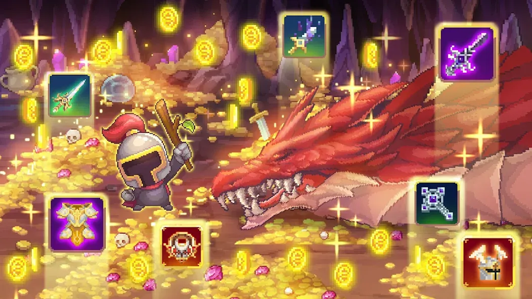 Скачать Retro Hero Mr Kim : Idle RPG с модом — Безлимитные деньги и алмазы — скриншот 2