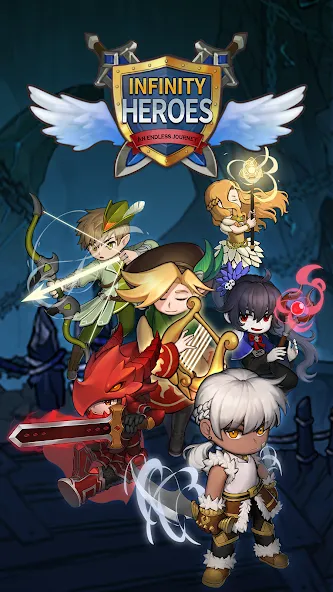 Скачать Infinity Heroes : Idle RPG — Модификация Безлимитные ресурсы и герои — скриншот 1