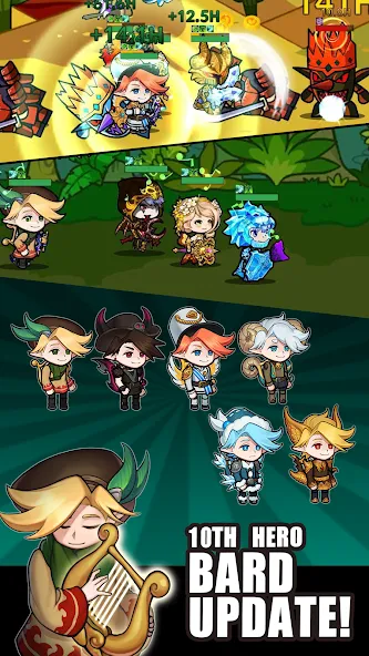 Скачать Infinity Heroes : Idle RPG — Модификация Безлимитные ресурсы и герои — скриншот 2