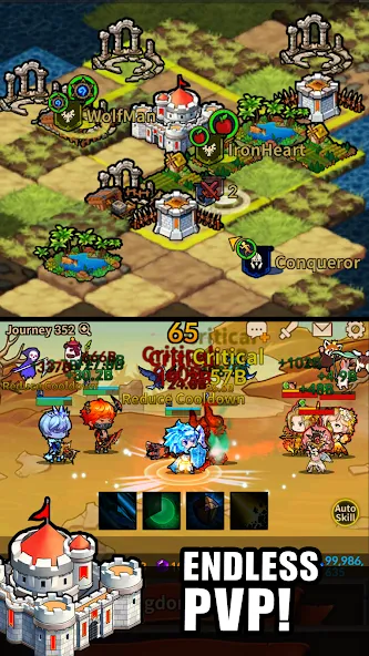Скачать Infinity Heroes : Idle RPG — Модификация Безлимитные ресурсы и герои — скриншот 4