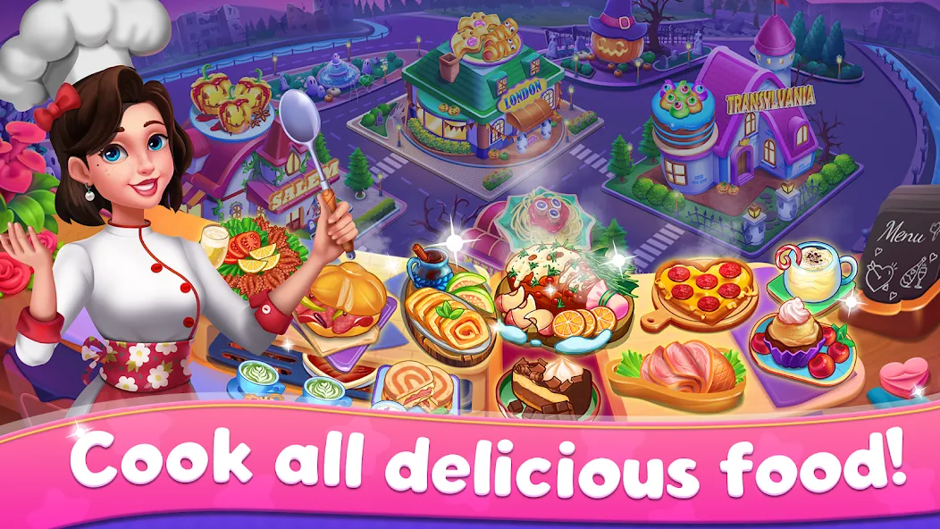 Взлом Mom's Kitchen : Cooking Games — Безлимитные деньги и открыты все уровни — скриншот 2
