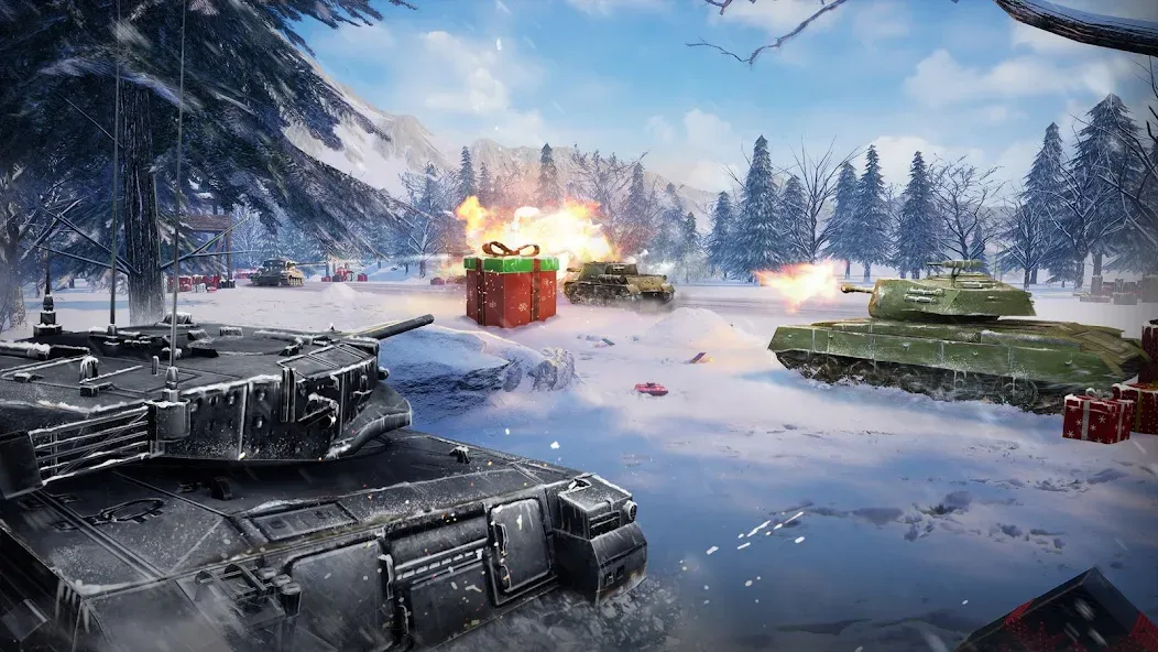 Скачать взломанную Furious Tank: War of Worlds — Безлимитные деньги и боеприпасы — скриншот 2