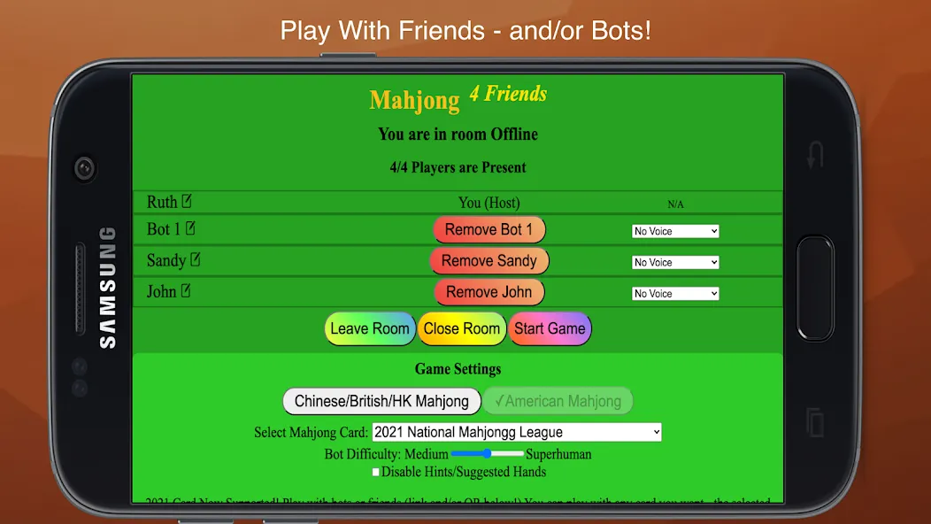 Mahjong 4 Friends (Мод Много игроков и быстрый поиск) — скриншот 2