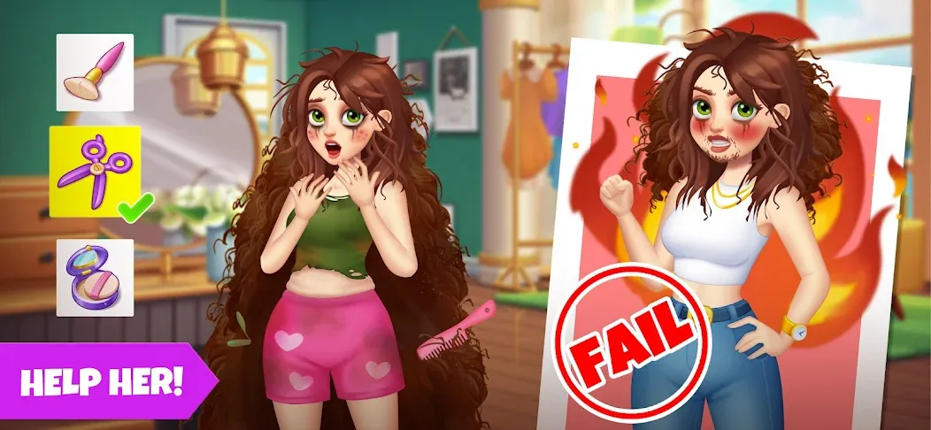Makeover Blast: Dressup Salon (Мод Безлимитные деньги и алмазы) — скриншот 2